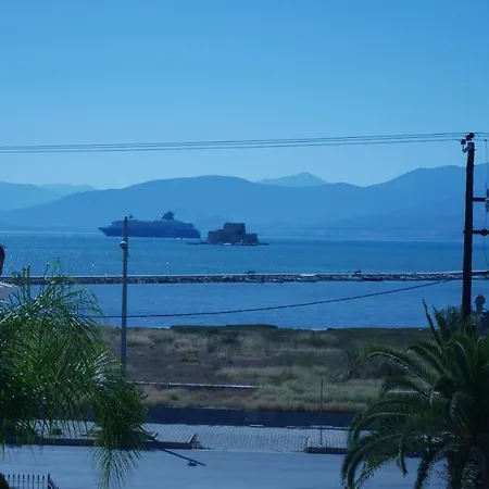 With The View Of Palamidi And Bourtzi Nafplio