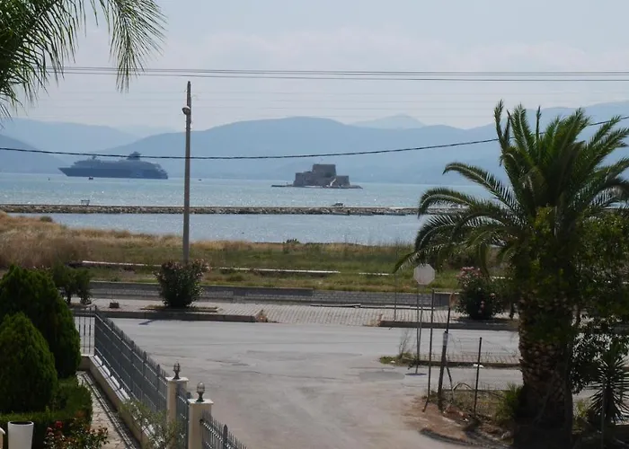 With The View Of Palamidi And Bourtzi Nafplio